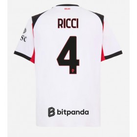 Pánské fotbalový oblečení AC Milan Samuele Ricci #4 Venkovní košile 2025-26 Krátkým Rukávem